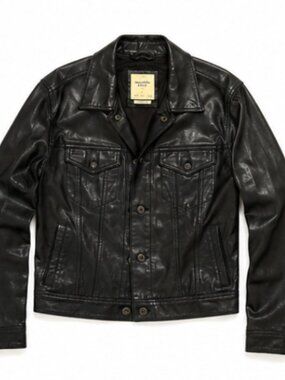 Abercrombie & Fitch Black Leather Jacket